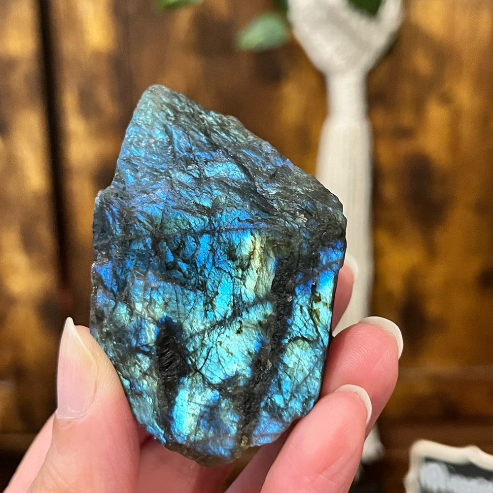 Raw Iridescent Blue Labradorite Stone